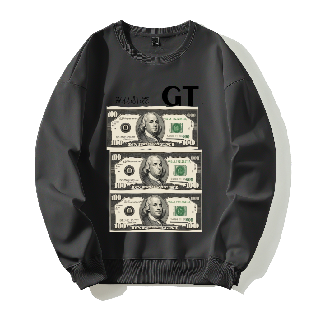 HUSTLE AND FINESSE Silver fox fleece thermal hoodie