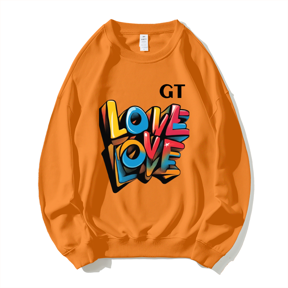 LOVE LOVE DIAMOND FINNESSE Dropped Shoulder Trend Crew Neck Hoodie IJR DESIGN