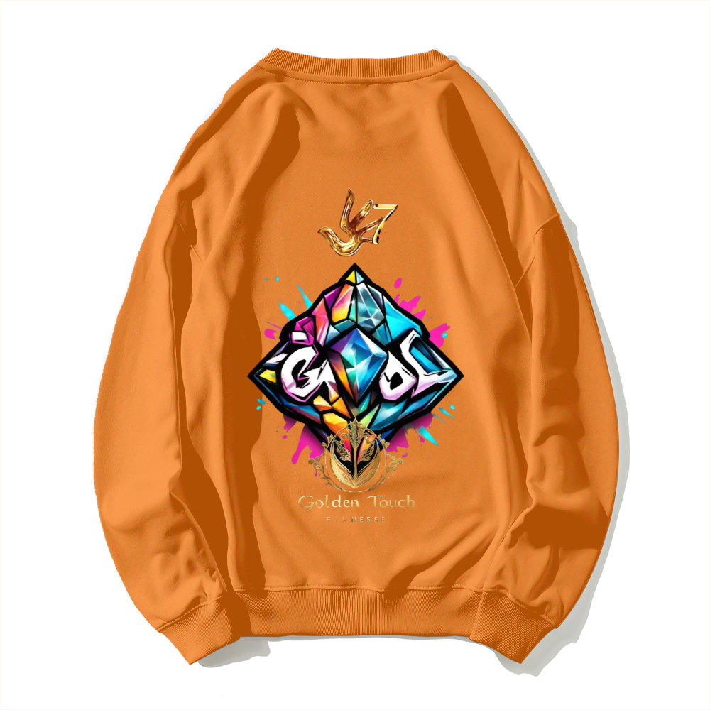LOVE LOVE DIAMOND FINNESSE Dropped Shoulder Trend Crew Neck Hoodie IJR DESIGN