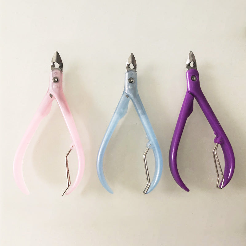plastic handle dead leather pliers trencoune nail scissors a beautiful tool dead skin scissors.