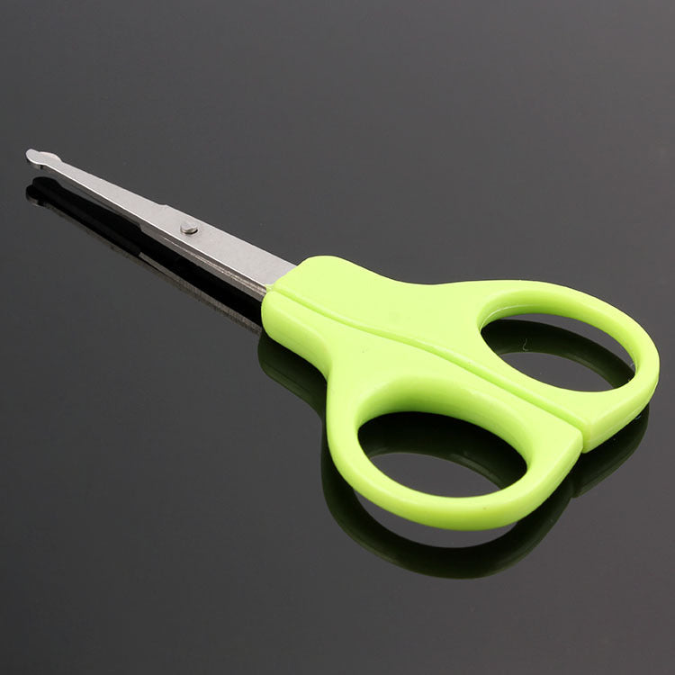 Supply plastic handle baby scissors mitigation meat nail cut newborn nail baby safety round head scissors.