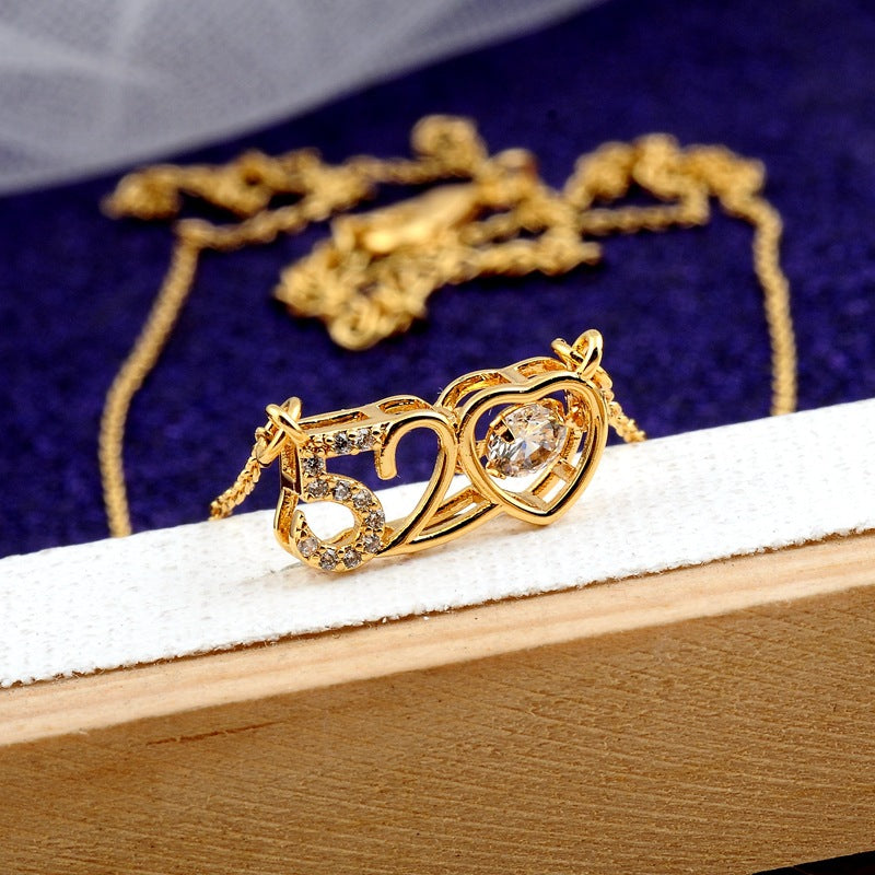 "I Love You Necklace - 18K Gold Plated Creative Agonist Pendant, Perfect Valentine's Day Gift