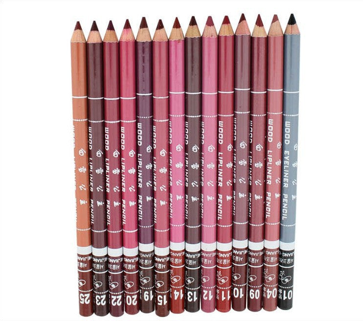 Hot Snow Princess Lips Deep Coffee Brown Black Rose Red Eye Pen 28 Color Lips.