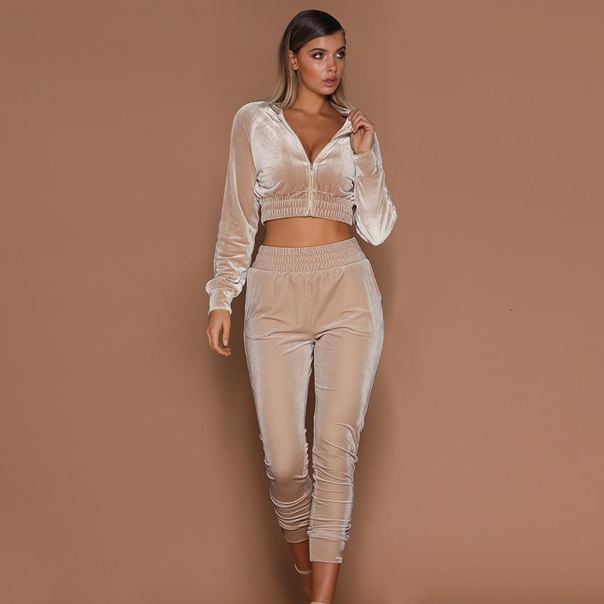 "Velvet Track Suit: Stylish and Comfortable Athletic Set for Fashionable Workout or Lounging"