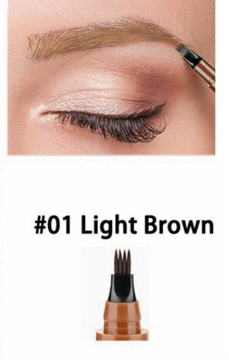 4 Points Eyebrow Pen 5 Colors Liquid Brow Pencil Dark Brown Microblading Eyebrow Pencil Waterproof Eyebrow Tattoo Pen Cosmetic.