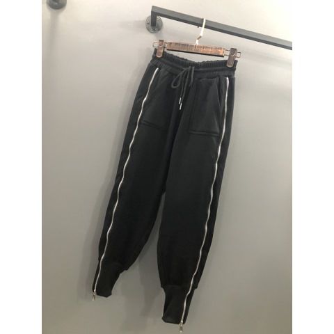 Plus Size Loose Harem Pants Zipper Sweatpants Casual Capri Leggings Fall Cargo Pants Women Hip Hop Trousers.