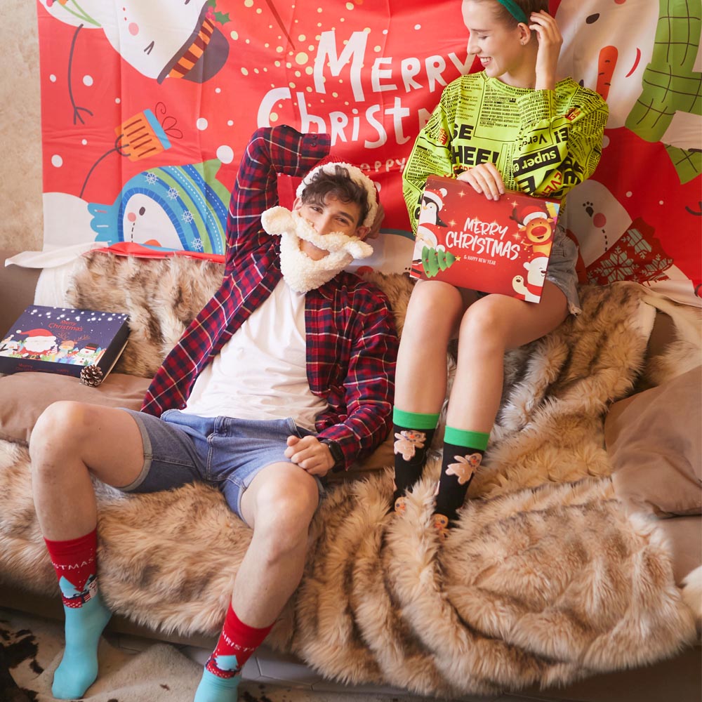 Christmas Socks Women Funny Santa Claus Christmas Tree Snow Elk Cotton Happy Socks Men Harajuku New Year Sokken