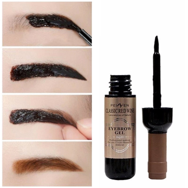Beyprern 3 Colors Liquid Eyebrow Gel Lasting Tint Shade Make Up Eyebrow Dye Gel Waterproof Makeup Shadow For Eye Brow Paint Cosmetic.