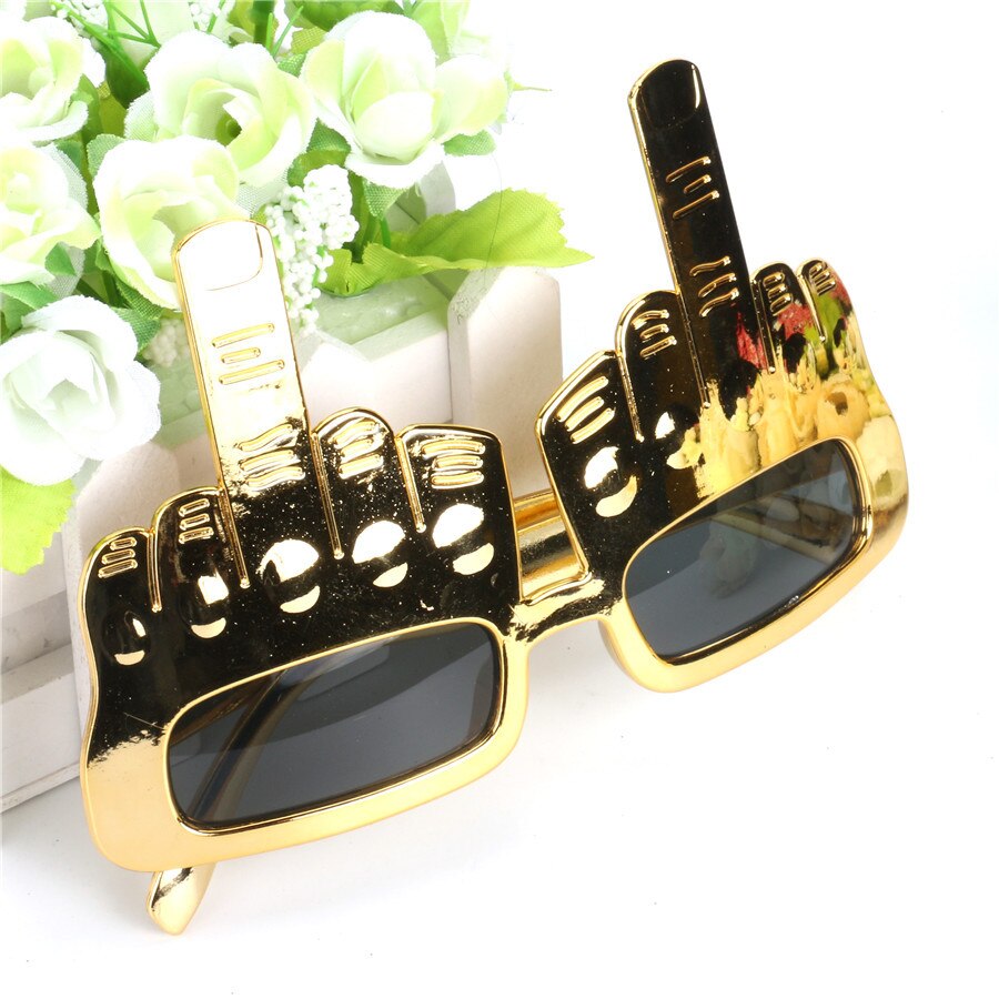 Creative Vertical Middle Finger Glasses Decoration Props Funny Sunglasses Dance Party Performance Selfie Props Glasses.