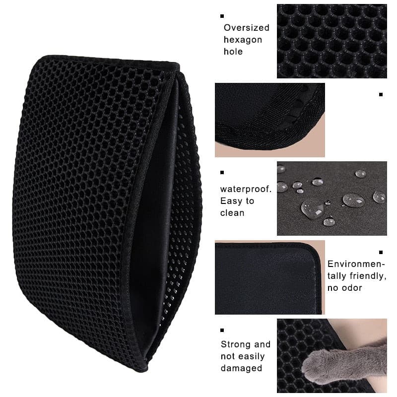 Pet Cat Litter Mat Waterproof EVA Double Layer Cat Litter Trapping Pet Litter Box Mat Clean Pad Products For Cats Accessories - GOLDEN TOUCH APPARELS WOMEN