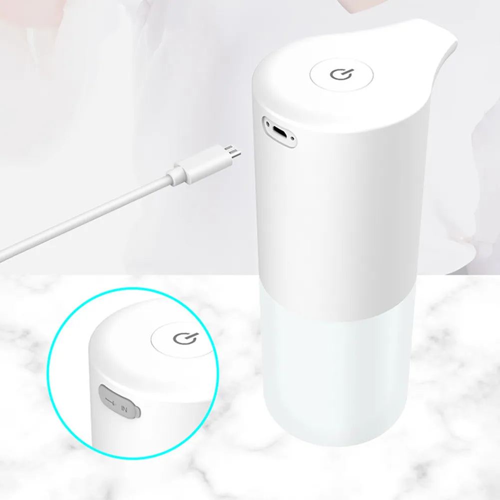"Smart Touchless Foam Soap Dispenser with Infrared Sensor, USB Charging and Hand Sanitizer Function"