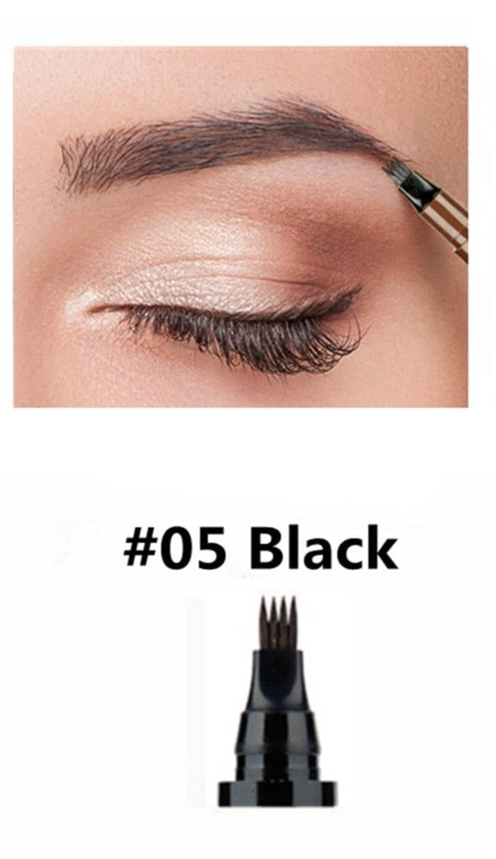 4 Points Eyebrow Pen 5 Colors Liquid Brow Pencil Dark Brown Microblading Eyebrow Pencil Waterproof Eyebrow Tattoo Pen Cosmetic.