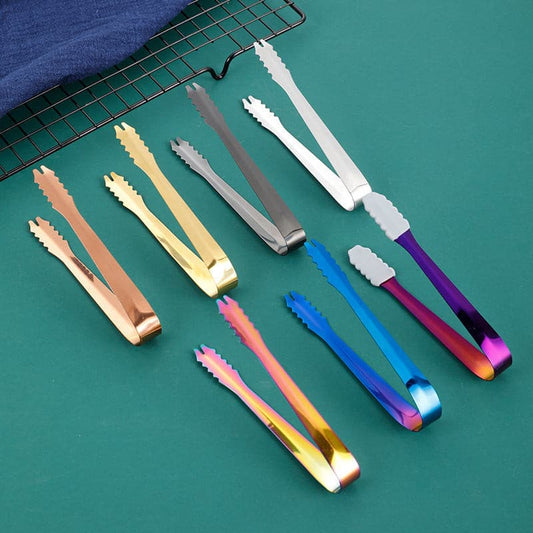 304 stainless steel ice clip kitchen supplies vacuum plated titanium gold ice cubes thickened bar creative silicone clip.