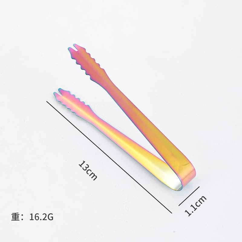 304 stainless steel ice clip kitchen supplies vacuum plated titanium gold ice cubes thickened bar creative silicone clip.