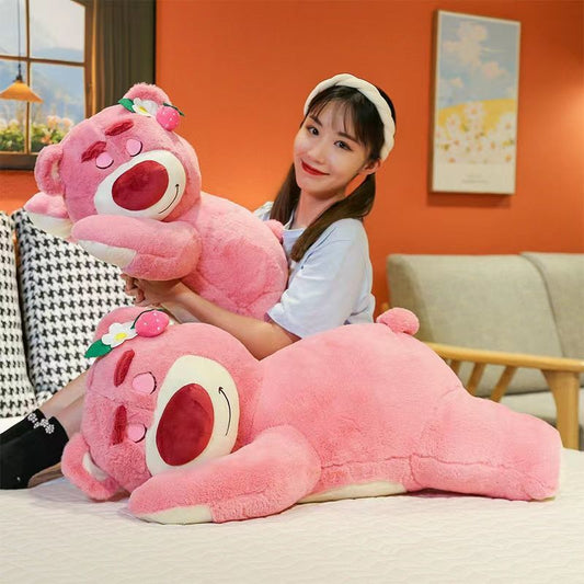 Lie Strawberry Bear Plush Toy Doll - Perfect Gift for Valentine's Day, Tanabata, Girlfriend's Birthday