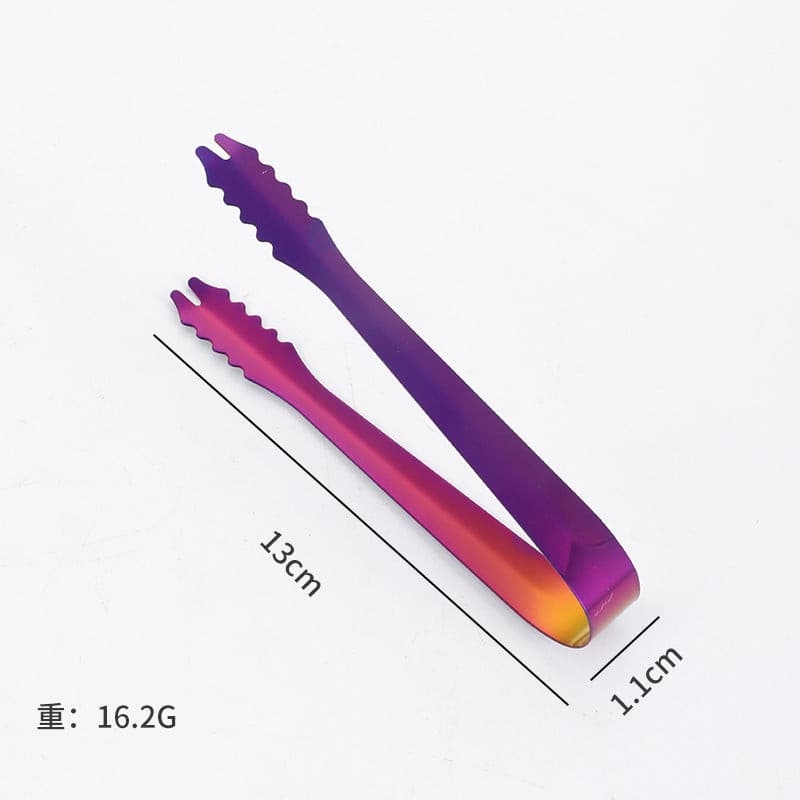 304 stainless steel ice clip kitchen supplies vacuum plated titanium gold ice cubes thickened bar creative silicone clip.