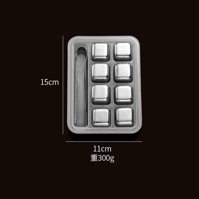 304 stainless steel ice cubes fast frozen ice metal ice coffee beverage Whiskey wine wine creative supplies.