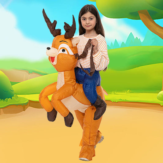 Tong Cute Elk School Activity Participation Inflate Pants Animal Inflatable Clothing Card
