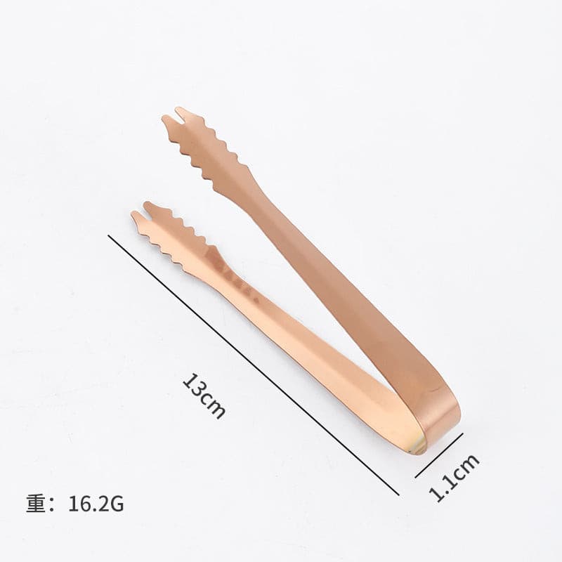 304 stainless steel ice clip kitchen supplies vacuum plated titanium gold ice cubes thickened bar creative silicone clip.