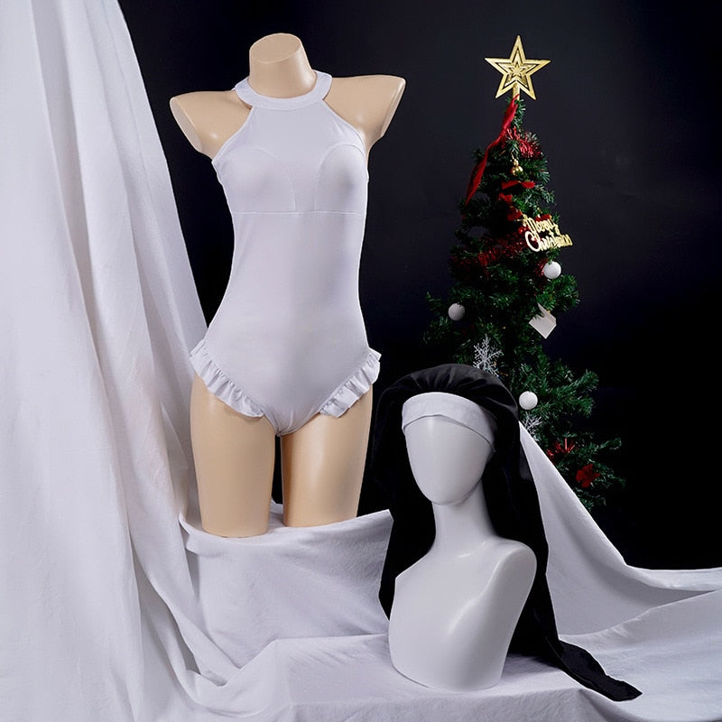 Anime Sexy Nuns Original Design Cosplay Chowbie Uniform Black Sexy Dress Large Size Halloween Costumes for Women - GOLDEN TOUCH APPARELS WOMEN