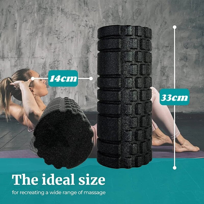 33cm Fitness Foam Roller Yoga Massage Roller EPP High Density Body Massager Muscle Therapy Pilates Exercises Gym Home.