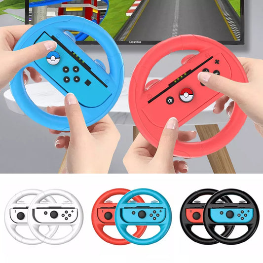 "2-Pack Racing Steering Wheels for Switch OLED Joy-Con Controller - Enhanced Grip and Control for Switch Gaming"
