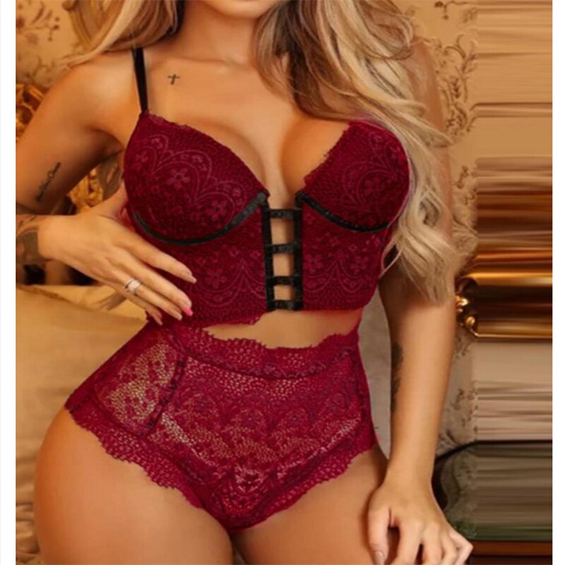 2022 Women Seamless Bra Set Sexy Thong High Waist Panties Wire Free Bra Bralette Lingerie Brassiere Lace Female Underwear Set.