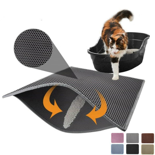 Pet Cat Litter Mat Waterproof EVA Double Layer Cat Litter Trapping Pet Litter Box Mat Clean Pad Products For Cats Accessories - GOLDEN TOUCH APPARELS WOMEN