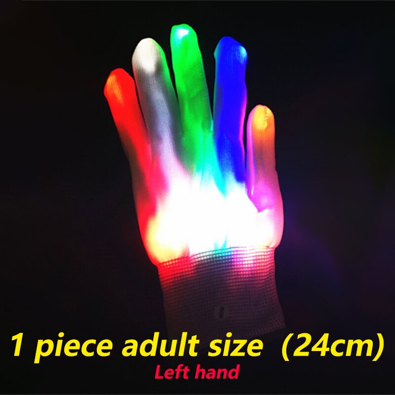1PCS New Light-Up Toys LED Rave Flashing Glove Glow Halloween Light Up Finger Tip Lighting Pair Black Fashion - GOLDEN TOUCH APPARELS WOMEN