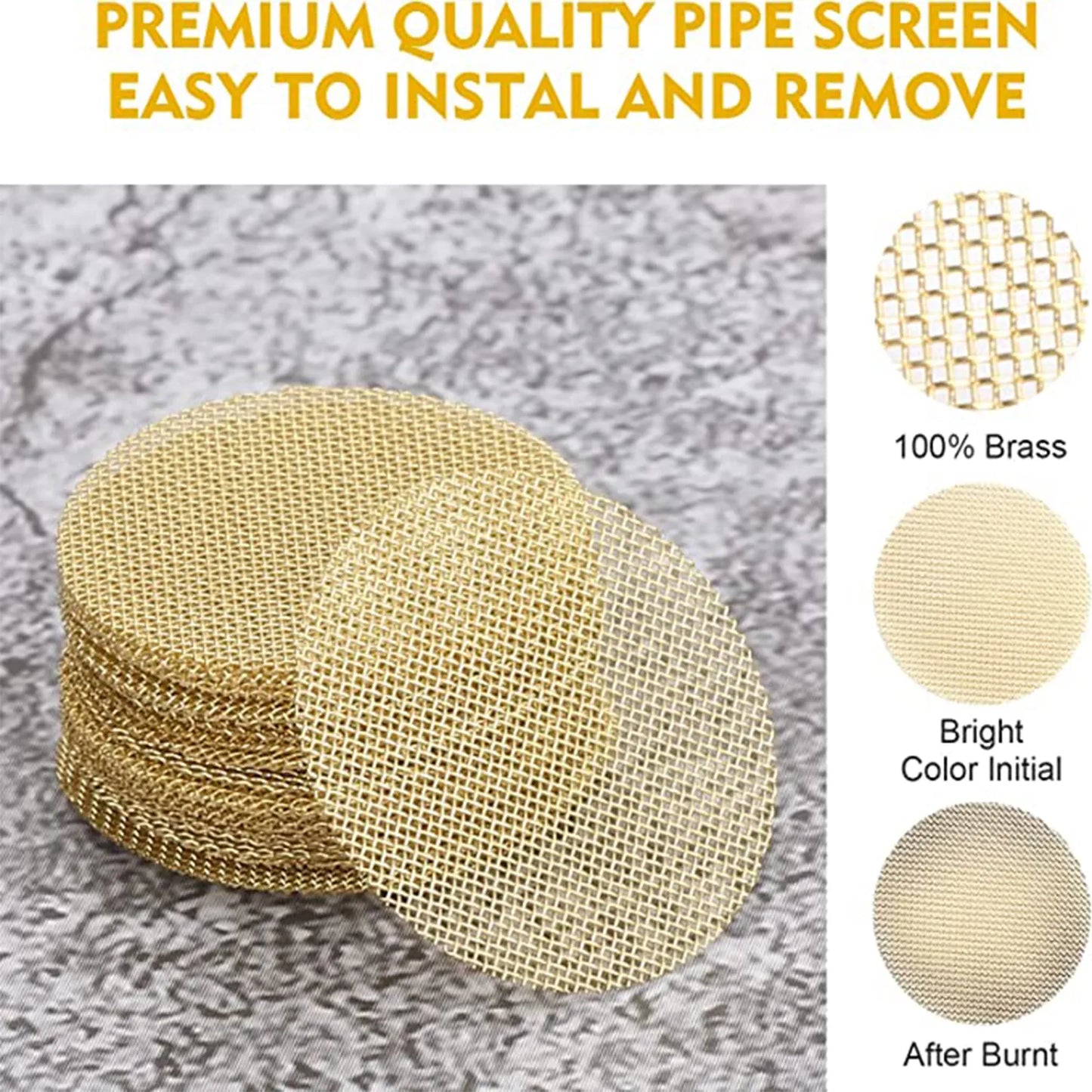 200pcs Stainless Steel Gold Screens Hookah Water Pipe Tobacco Silver Filters 19.05mm Thick Multifunctional Smoking Accessories