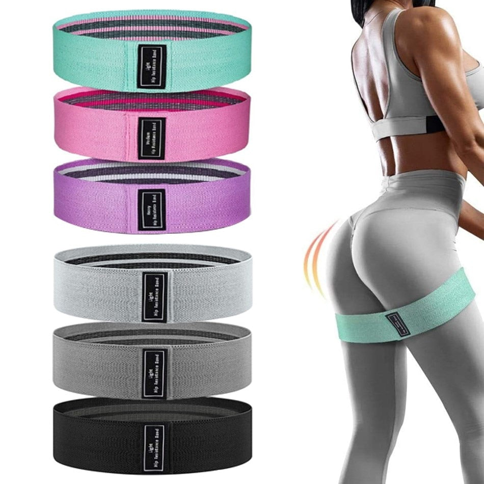 WorthWhile 1 PC Elastic Rubber Bands Set for Women Men for Fitness Gym Home Resistance Booties Band Hip Circle Expander Workout - GOLDEN TOUCH APPARELS WOMEN