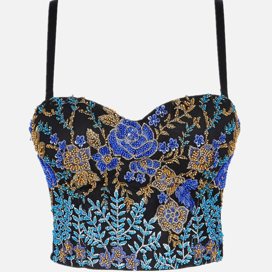 Women Tank Tops Sexy Sequined Diamond Bra Woman Clothes Push Up Bustier Club y2k Crop Top Party Ladies Corset Blusas Ropa Mujer - GOLDEN TOUCH APPARELS WOMEN