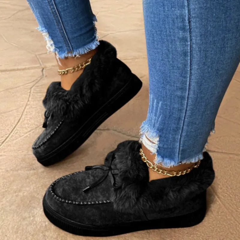 Winter Cotton Plush Casual Flats 2023