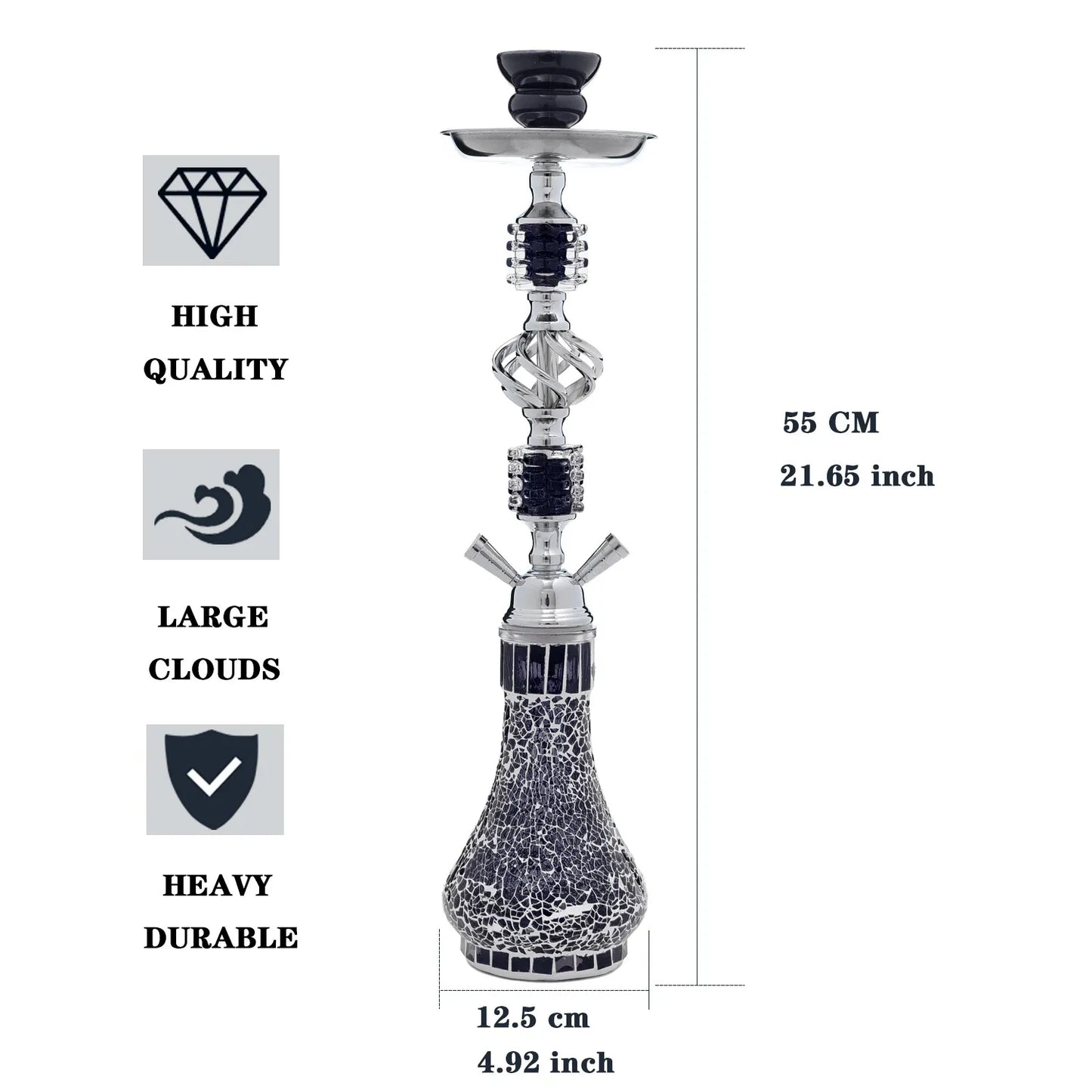 Arabic hookah complete set of hookah accessories, cross-border pipes, smoking sets, smoking guns, mosaics, shisha