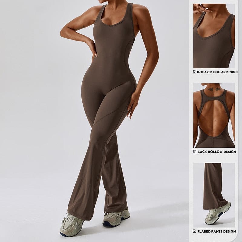 Naked Feeling Gym Set Women Training Yoga Suit Sportswear Women Sports Jumpsuit Fitness Rompers Stretch Female Workout Bodysuits - GOLDEN TOUCH APPARELS WOMEN