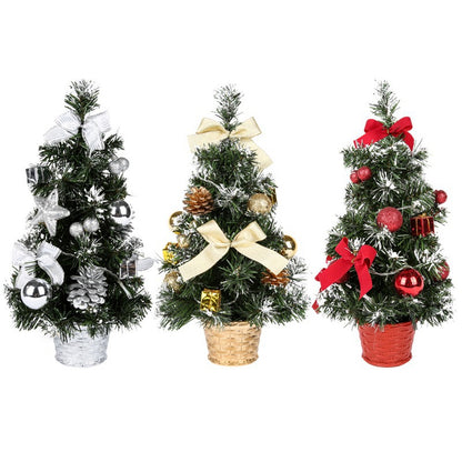 40CM dining table ornaments Christmas tree lights decoration lights pine mini tree holiday decoration New Year gifts