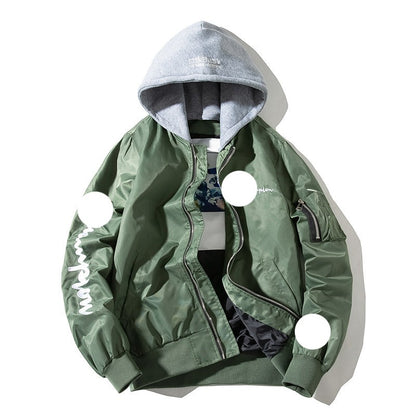 High Street Embroidery MA1 Pilot Jacket WITH Hood