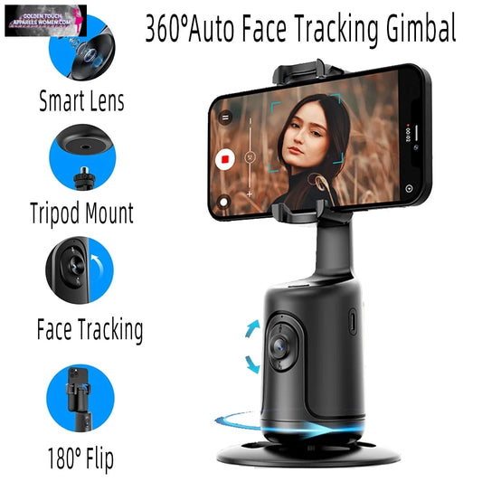AI Auto Tracking Phone Gimbal for Hands-Free Live Streaming - 360° Rotation, Gesture Control, Tripod Compatible