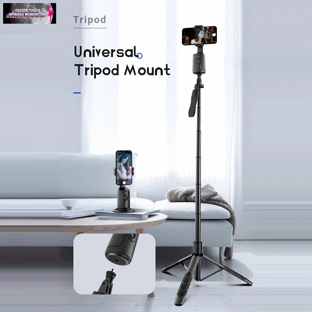 AI Auto Tracking Phone Gimbal for Hands-Free Live Streaming - 360° Rotation, Gesture Control, Tripod Compatible