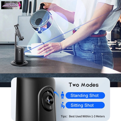 AI Auto Tracking Phone Gimbal for Hands-Free Live Streaming - 360° Rotation, Gesture Control, Tripod Compatible