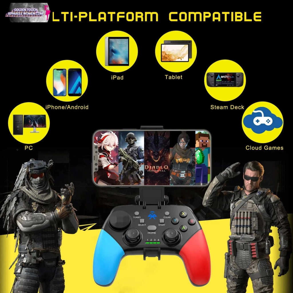 Wireless Gaming Controller for SMART-PHONES /PC - COD Mobile, Genshin Impact, Cloud Gaming - 15hr Playtime