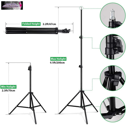 RGB Selfie Ring Light with Tripod Stand and 30cm LED Fill Light - Perfect for Makeup, Photography, and Video Live