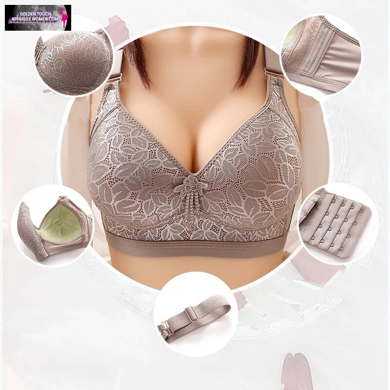 Plus Size Ladies Bra Thin No Steel Ring Comfortable Breathable Bra Adjustable Underwear Push Up Sexy Women Lingerie Bra BC Cup