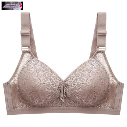 Plus Size Ladies Bra Thin No Steel Ring Comfortable Breathable Bra Adjustable Underwear Push Up Sexy Women Lingerie Bra BC Cup