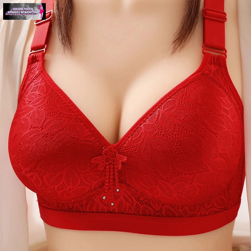 Plus Size Ladies Bra Thin No Steel Ring Comfortable Breathable Bra Adjustable Underwear Push Up Sexy Women Lingerie Bra BC Cup