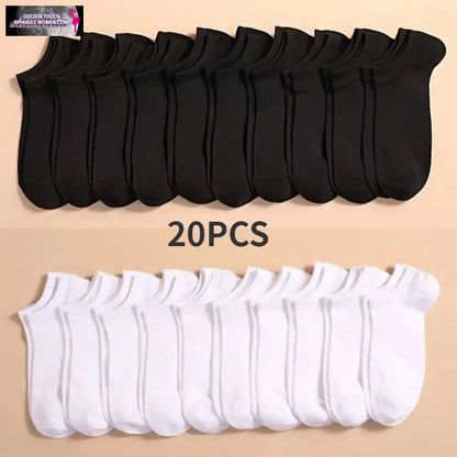 5 -10 Pairs Boat Socks - Non-Slip, Breathable