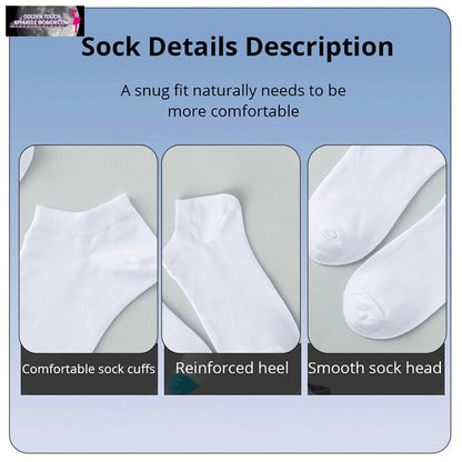 5 -10 Pairs Boat Socks - Non-Slip, Breathable