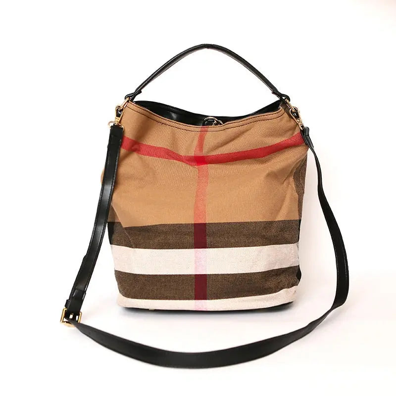 2023 spring new checkered handbag wild Fashion Chain Bag Shoulder Bag Messenger Bag bucket bag handbag handbag handbag women&#39;s h.