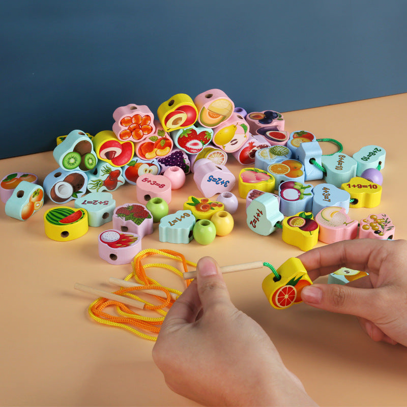 "Educational Bead Toy for Kids - Colorful DIY Set for Early Learning and Developing Fine Motor Skills"