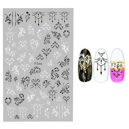 3D Flower Nail Stickers pedicure and medicates.